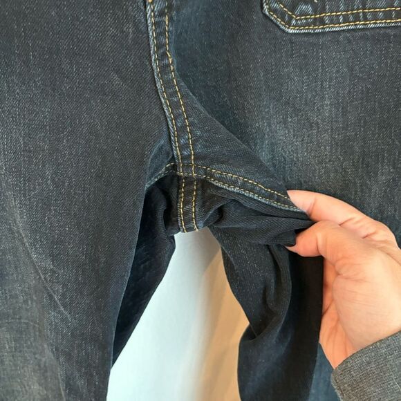 Pilcro Anthropologie Women boho cropped embroidered flower front pocket jeans 30 - Picture 8 of 11